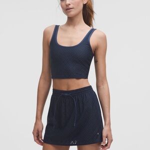 Lululemon Textured Mesh Tennis Tank, Club Blue/Club Blue, Size XL